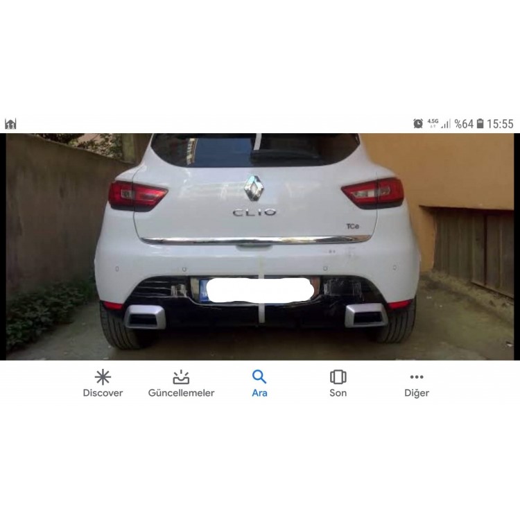 Renault Clio 4 Arka Difüzör- Tampon Altı-Karlık
